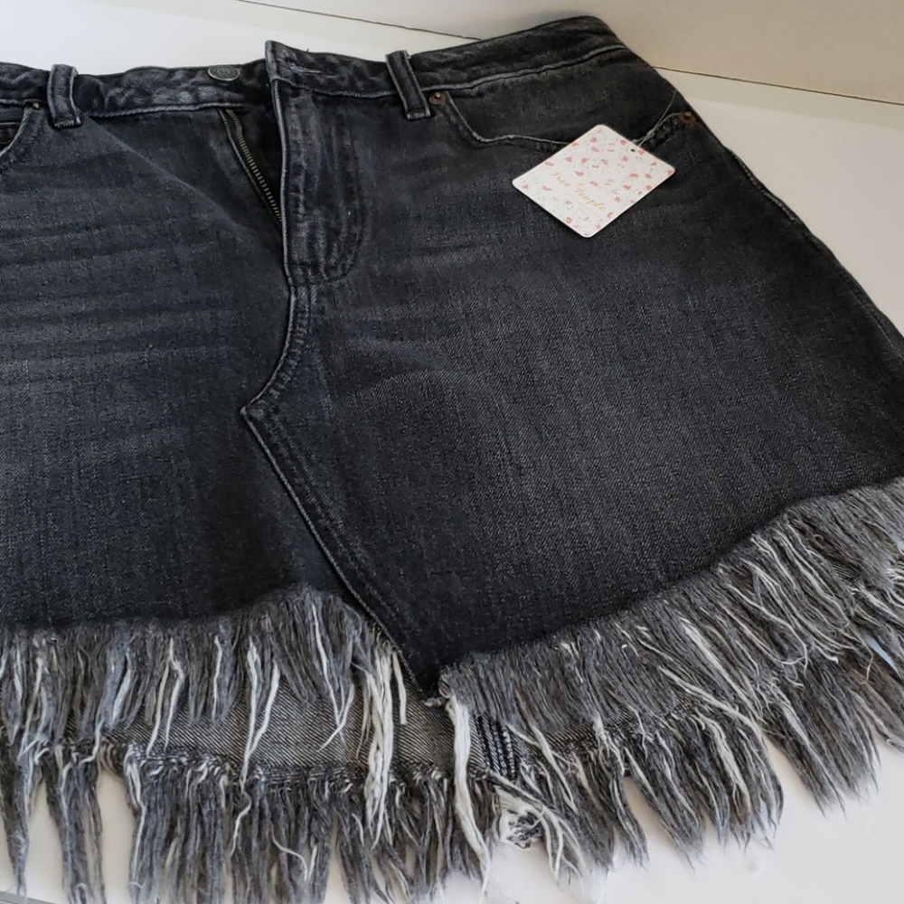 Free People Skirt Denim Mini RV $68